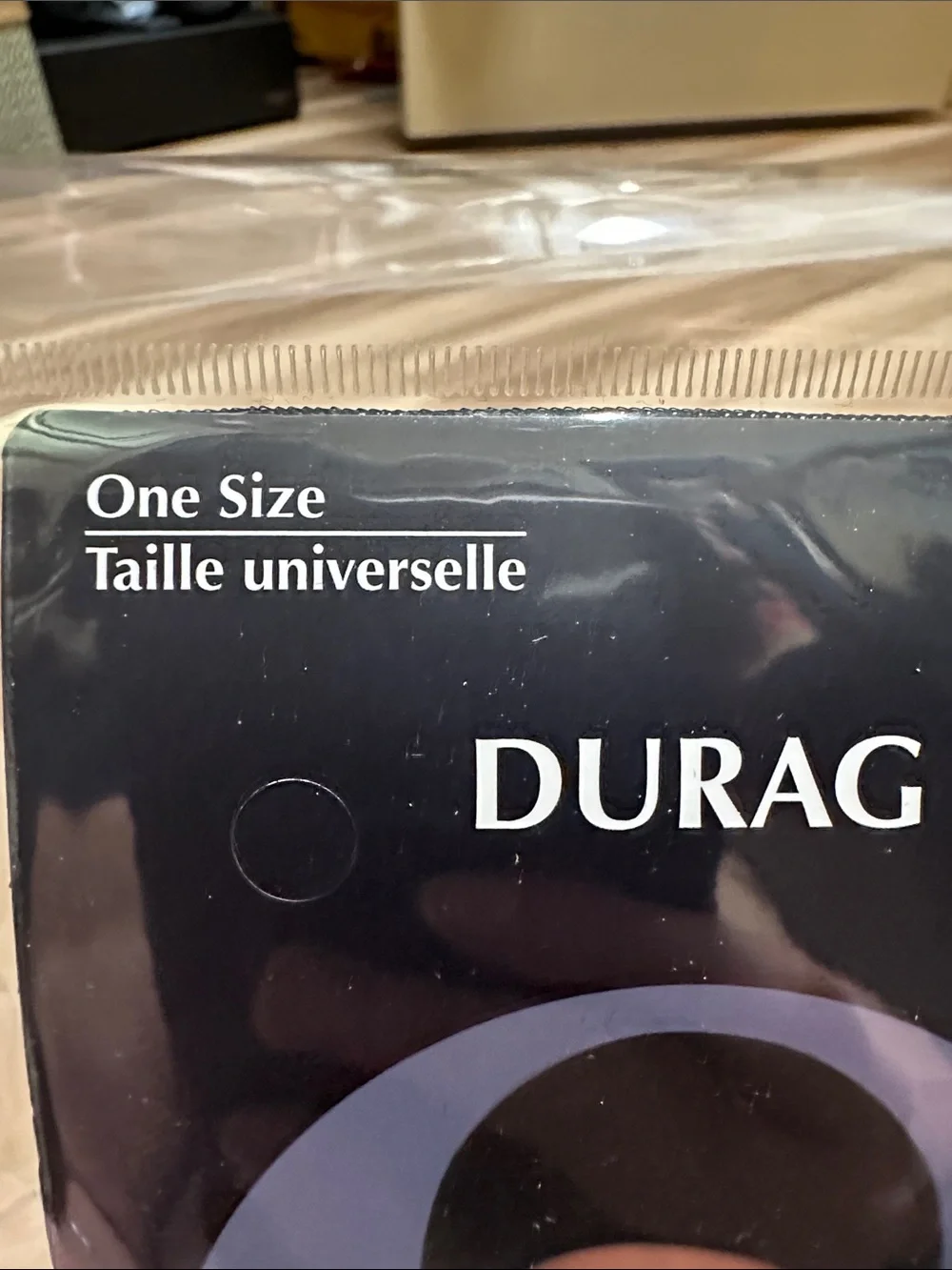 NEW S+G Solid Black Durag Headwrap - One Size Fits All Unisex Wave Cap NIP